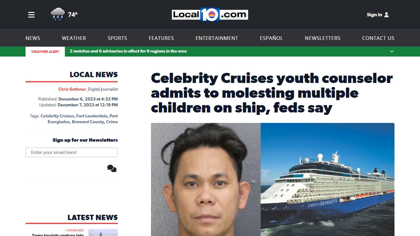 Celebrity Cruises youth counselor admits to molesting multiple children ...